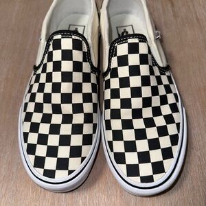 Vans Checkerboard Slip-On Sneakers - Black & White